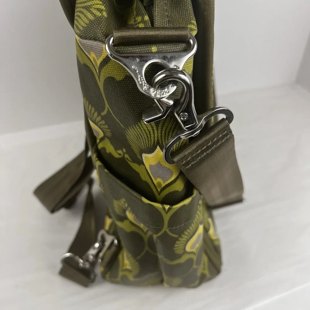 Petunia Pickle‎ Bottom Diaper Bag Large Boxy Backpack Green Floral